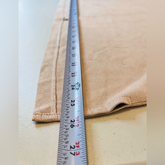 WISHLIST Women’s Stretch Faux Suede Top, Short Sleeve, Loose Fit, Cream, M/L - Picture 5 of 9